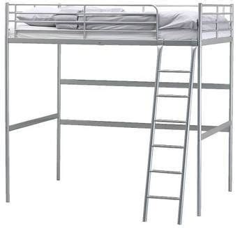 $75 Ikea Tromso Loft Bed Frame ~ Silver Twin Used ~ Space ...