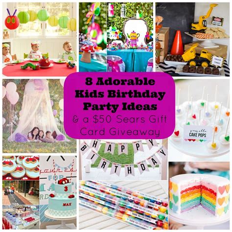 8 Adorable Kids Birthday Party Ideas and a Giveaway for a ...