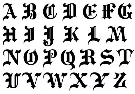 8 Gothic Letters Font Images   Gothic Graffiti Alphabet ...