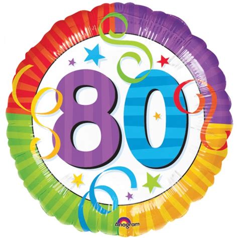 80th Birthday Free Clipart