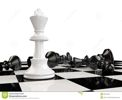 A Chessboard With The Kings Standing And The Other Pieces ...