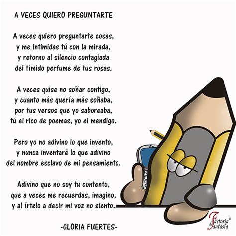 A veces quiero preguntarte. Poemas de Gloria Fuertes ...