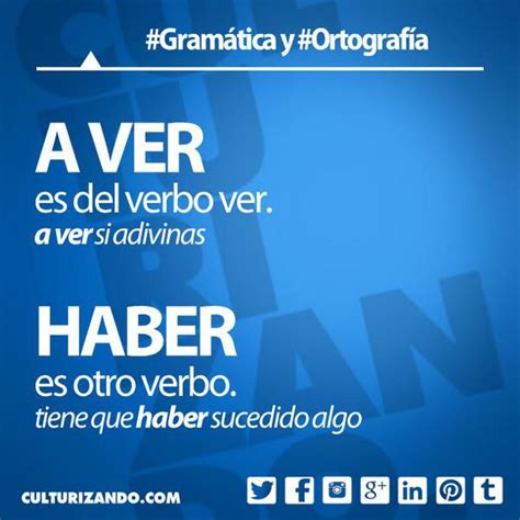 «a ver» y «haber» #gramática #ortografía #educación # ...