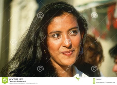 A Young Mexican American Woman Smiling Editorial Photo ...