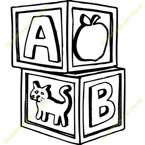 Abc Blocks Clip Art Black And White | www.pixshark.com ...