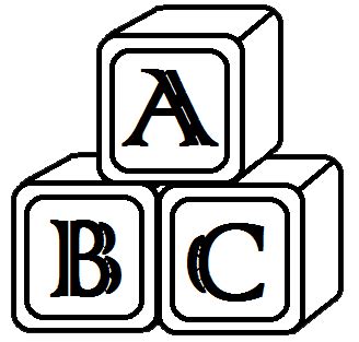 Abc Blocks Clipart Black And White | Clipart Panda Free ...