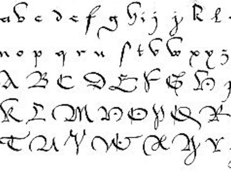 Abecedario letra gotica cursiva Imagui