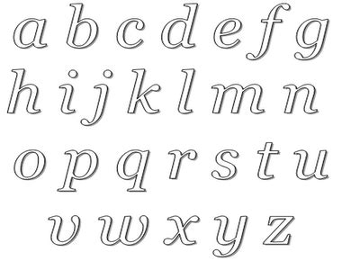Abecedarios de letras cursivas para imprimir y colorear ...