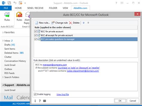 AbleBits Auto BCC/CC for Microsoft Outlook 4.2.5.652 ...