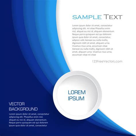 Abstract Blue Background Design Template Vector ...