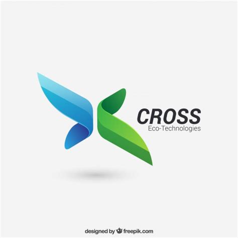 Abstract cross logo Vector | Premium Download