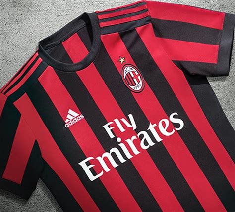 AC Milan 2017 2018 maillot offficiel Adidas   Maillots ...