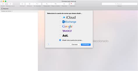 Acceso mediante Apple Mail