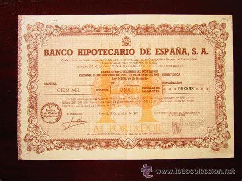 acción banco hipotecario de españa s.a. madrid,   Comprar ...