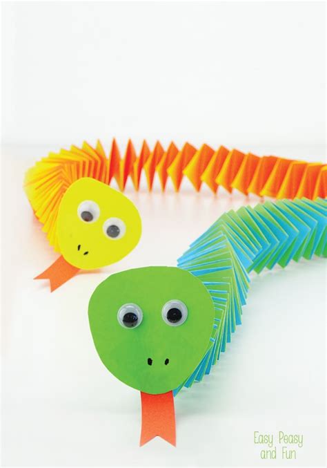 Accordion Paper Snake Craft   Easy Peasy and Fun