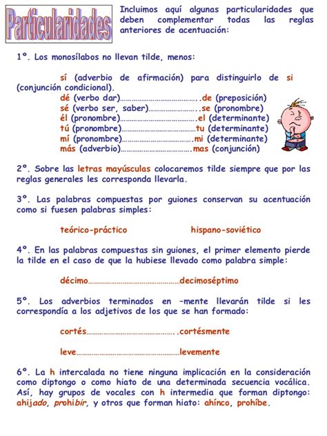 Acentuación en castellano para primaria