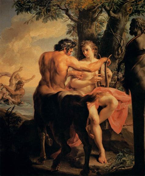 Achilles and the Centaur Chiron by BATONI, Pompeo