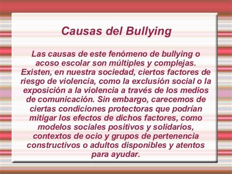 Acoso escolar  bullying