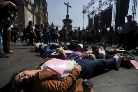 Activists protest violence against women, Mexico City ...