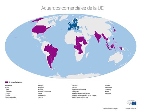 Acuerdos comerciales: con qué países negocia la Unión ...