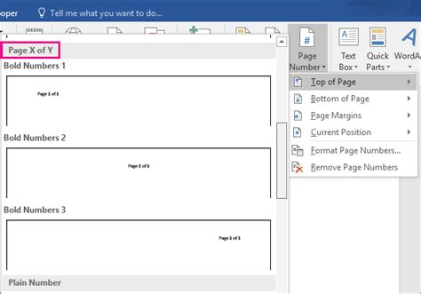 Add page number X of Y to a document   Word