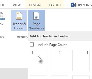 Add page numbers to a header or footer in Word for Windows ...