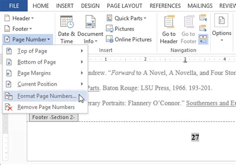 Adding page numbers  Microsoft Word  | HeelpBook