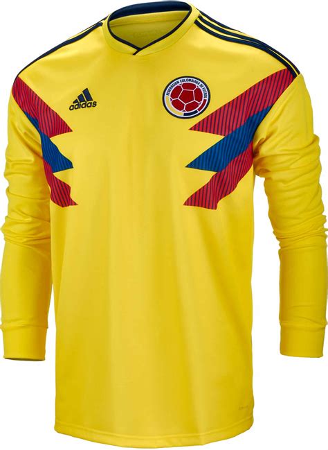 adidas Colombia L/S Home Jersey 2018 19   SoccerPro.com