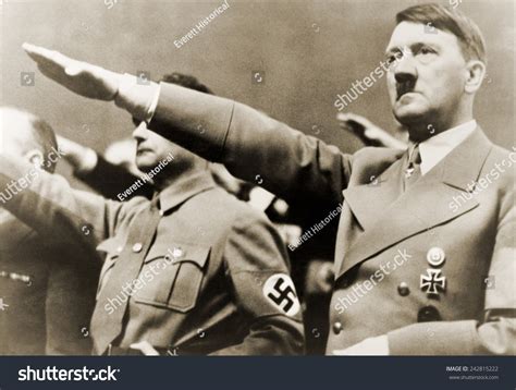 Adolf Hitler, Giving Nazi Salute. To Hitler S Right Is ...