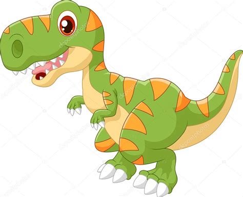 Adorable dinosaurio de dibujos animados — Vector de stock ...