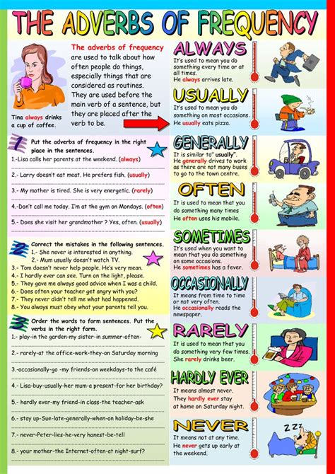 Adverbs of frequency | Teaching! | Pinterest | Anchors ...