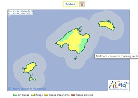 AEMET decreta la alerta amarilla en Menorca por las altas ...