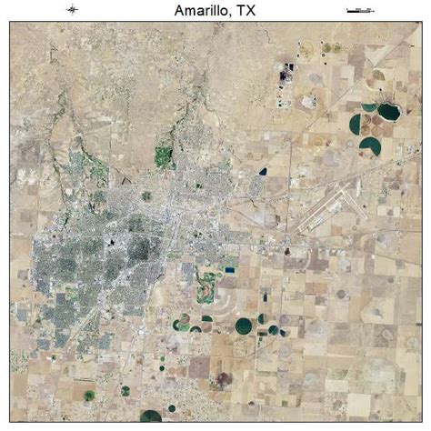 Aerial Photography Map of Amarillo, TX Texas