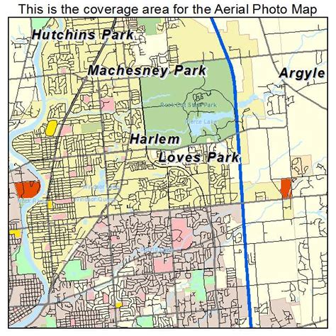 Aerial Photography Map of Loves Park, IL Illinois