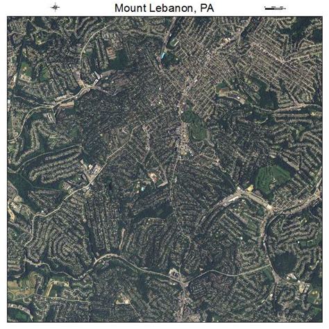 Aerial Photography Map of Mount Lebanon, PA Pennsylvania