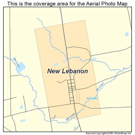 Aerial Photography Map of New Lebanon, PA Pennsylvania