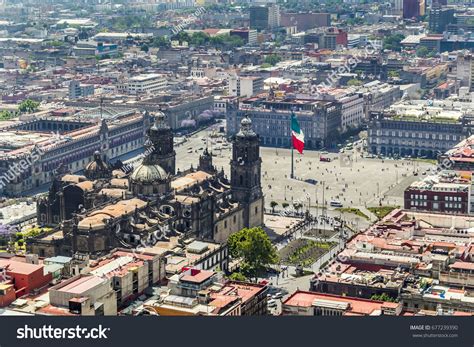 Aerial View Mexico City Flag Most Stock Photo 677239390 ...