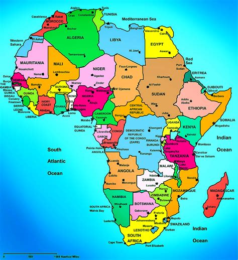 Africa Country And Capital Map