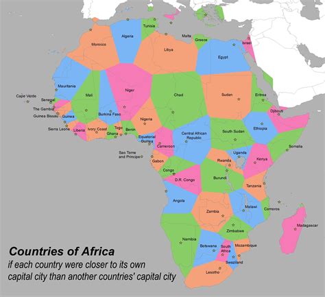 Africa: If each country were closer to its own capital ...