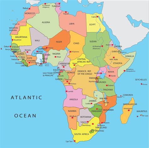 africa map countries and capitals   Google Search | WHEN ...