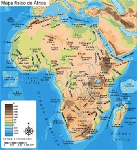 Africa mapa fisico | Mapscd.com