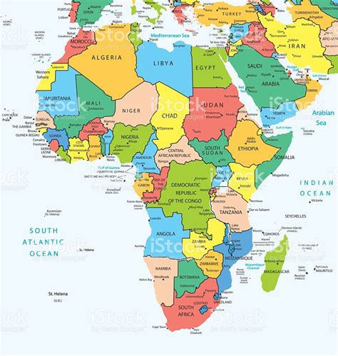 Africa Mappa Di Paesi   Immagini vettoriali stock e altre ...