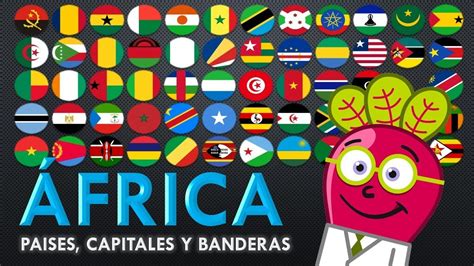 AFRICA: Paises Capitales Banderas para Niños GEO Mapas ...