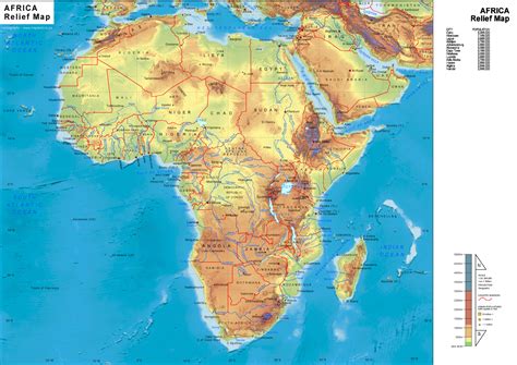 Africa Physical Map   Africa • mappery