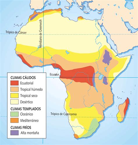 África: principales características, climas y mapas del ...