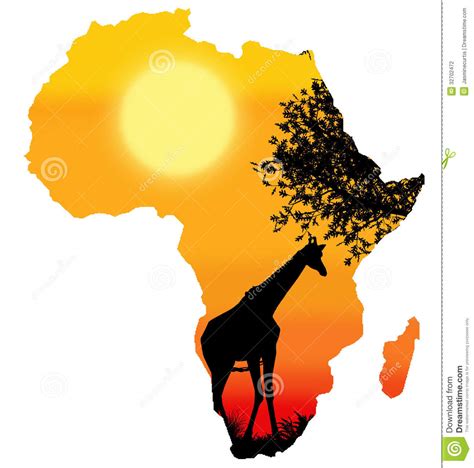 Africa / Safari Silhouette stock illustration ...