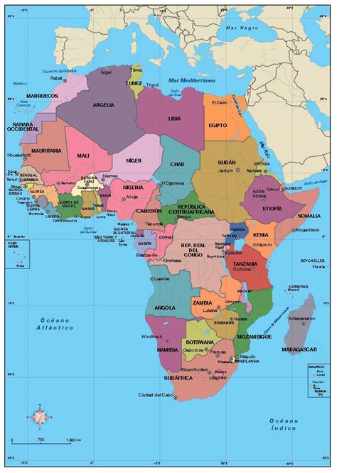 Africa   Vector city maps, eps, illustrator, freehand ...
