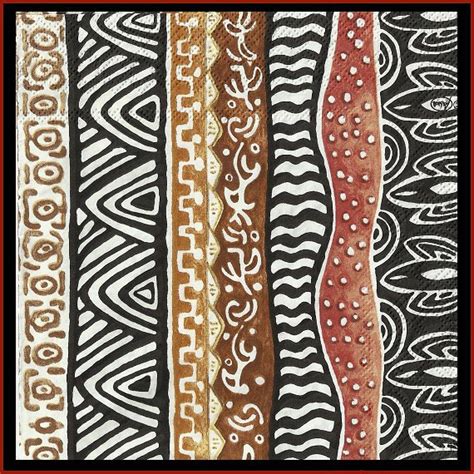African Stripes Paper Decoupage Napkins Use For Crafts