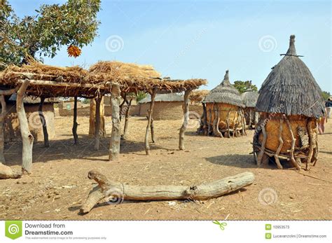 African village stock image. Image of savanna, home, house ...