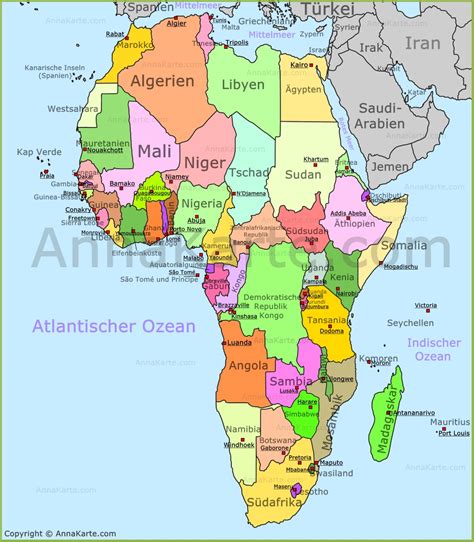 Afrika Karte   AnnaKarte.com